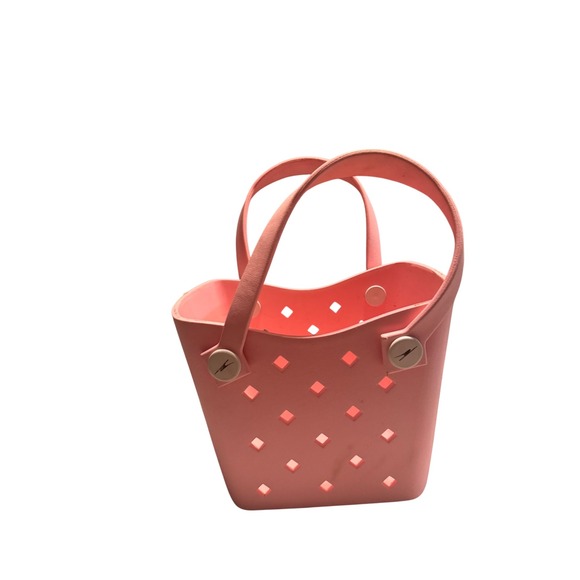 Pink Mini‎ Tote Bag Aldi Novelty Purse Diamond Cutout Beach Cute - Picture 1 of 3